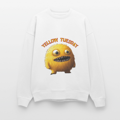 Yellow Tuesday – Funky, Not Blue, Ekologisk oversizetröja RADDER unisex från Stanley/Stella - vit