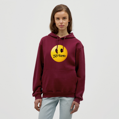 Turntable Grin, Luvtröja unisex - bordeaux