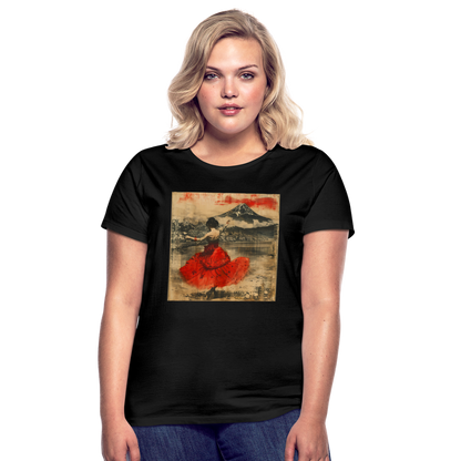 Flamenco i Solens Land, T-shirt dam - svart