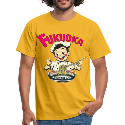 Fukuoka Ramen Club, T-shirt herr - gul