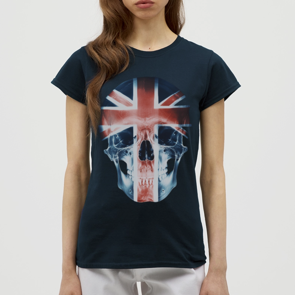 God Save the Skull, T-shirt dam - marinblå