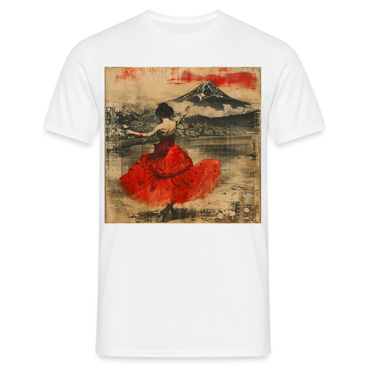 Flamenco i Solens Land, T-shirt herr - vit