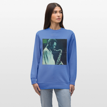 Gåtfull figur i jazzens underground, Ekologisk sweatshirt CHANGER unisex från Stanley/Stella - blå