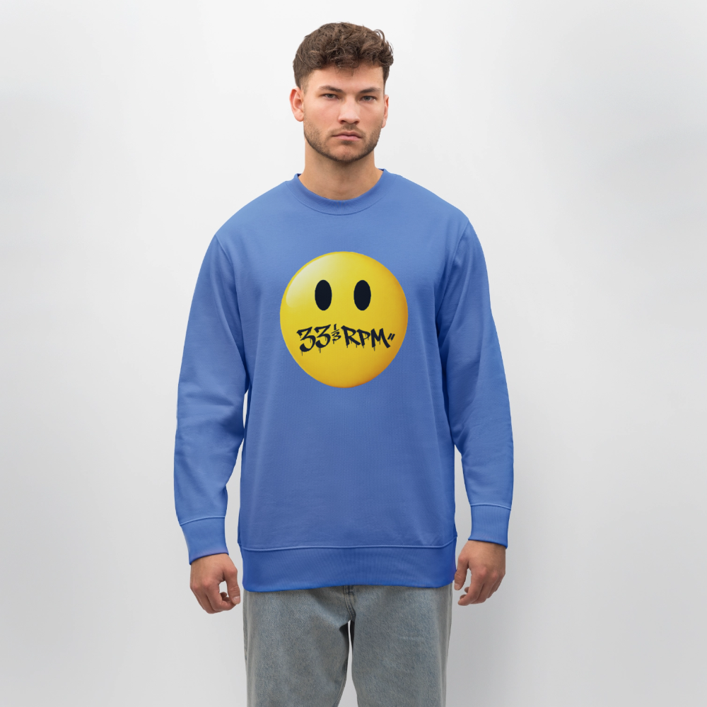 Turntable Grin, Ekologisk sweatshirt CHANGER unisex från Stanley/Stella - blå