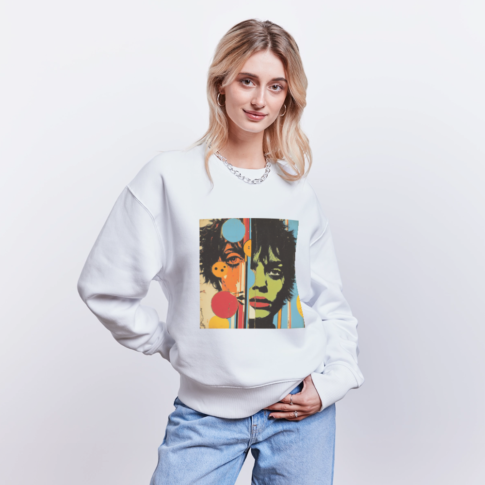 Split Faces, Ekologisk oversizetröja RADDER unisex från Stanley/Stella - vit