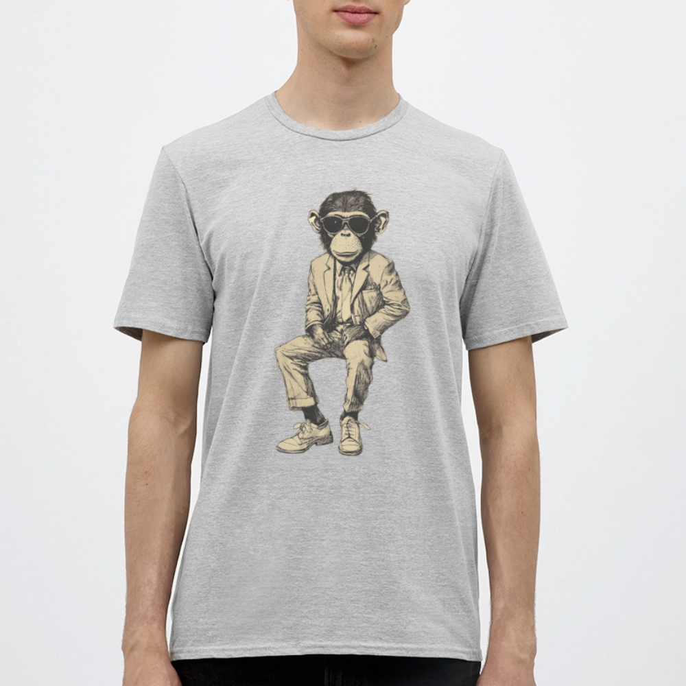 Mod Monkey, T-shirt herr - gråmelerad