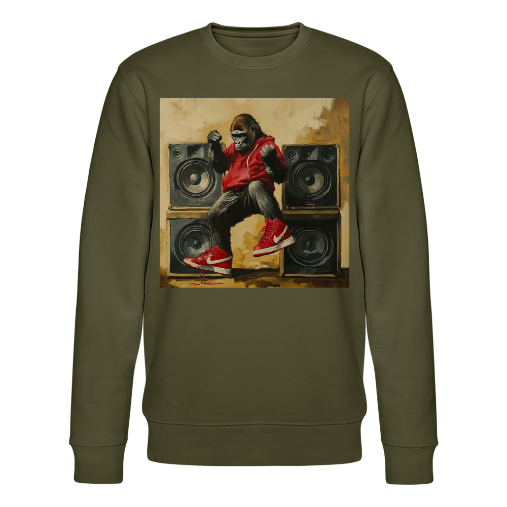 Stora Steg och Tunga Beats, Ekologisk sweatshirt CHANGER unisex från Stanley/Stella - kaki