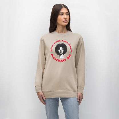 Where Music Lives – Powered by Acceso Family, Ekologisk sweatshirt CHANGER unisex från Stanley/Stella - beige