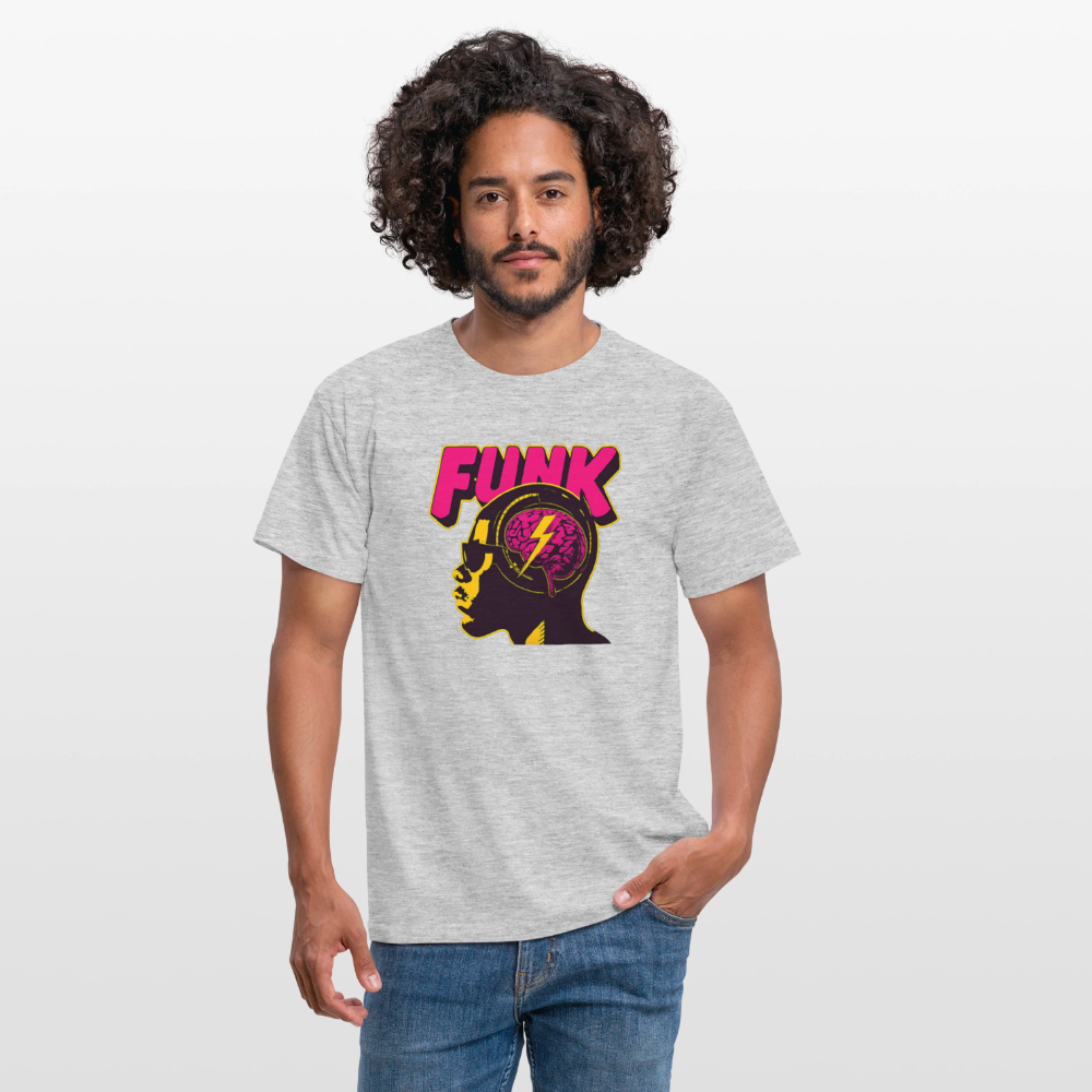 Funk Head, T-shirt herr - gråmelerad