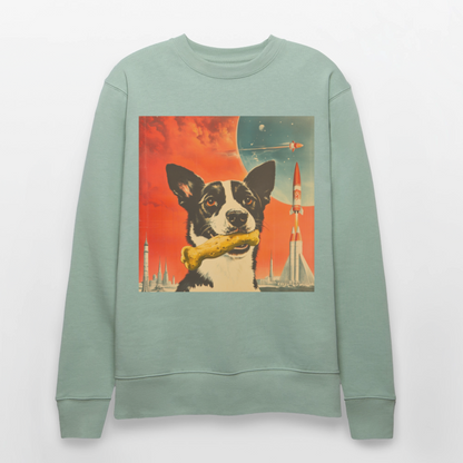 Stjärnorna Nära, Ekologisk sweatshirt CHANGER unisex från Stanley/Stella - ljus grågrön