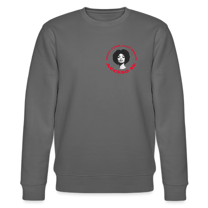 Where Music Lives – Powered by Acceso Family (small print), Ekologisk sweatshirt CHANGER unisex från Stanley/Stella - kolgrå