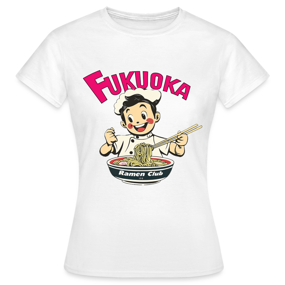 Fukuoka Ramen Club, T-shirt dam - vit