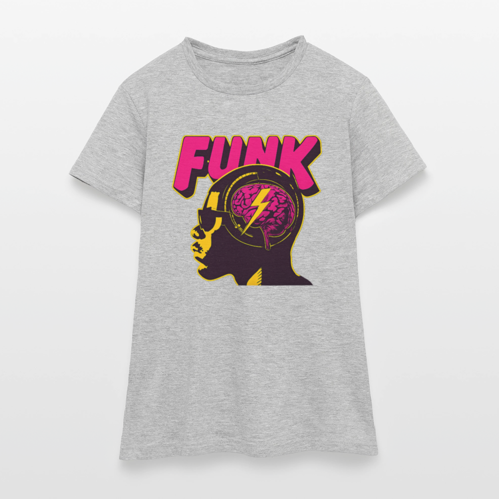 Funk Head, T-shirt dam - gråmelerad