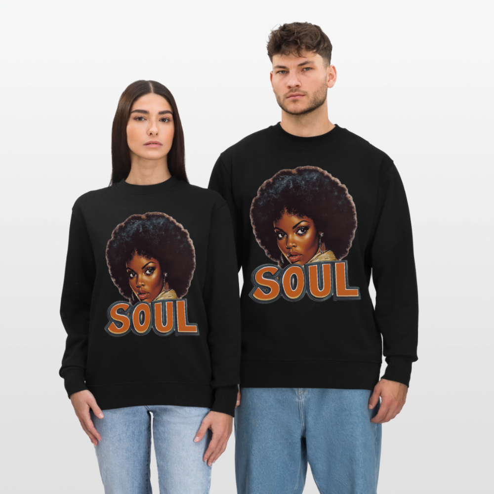 Soulful Vibes, Ekologisk sweatshirt CHANGER unisex från Stanley/Stella - svart