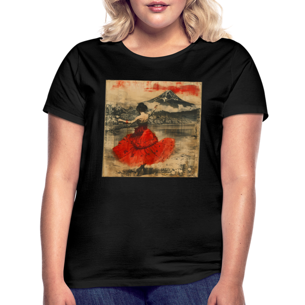 Flamenco i Solens Land, T-shirt dam - svart