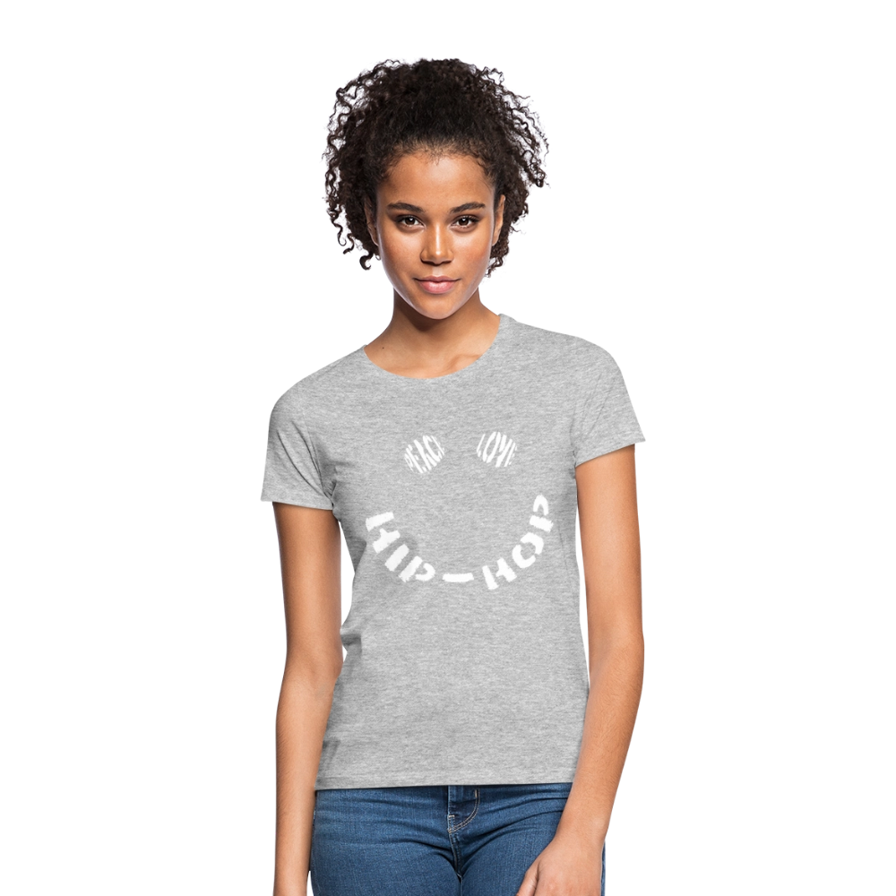 Peace, Love & Hip-Hop, T-shirt dam - gråmelerad