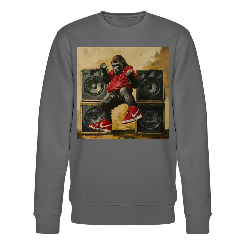 Stora Steg och Tunga Beats, Ekologisk sweatshirt CHANGER unisex från Stanley/Stella - kolgrå