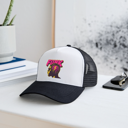 Funk Head, Trucker Cap - vit/svart