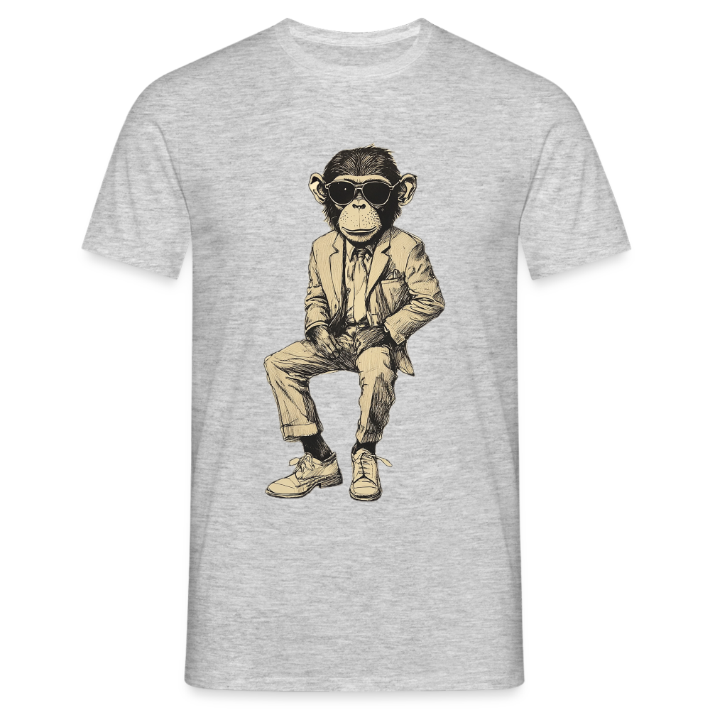 Mod Monkey, T-shirt herr - gråmelerad