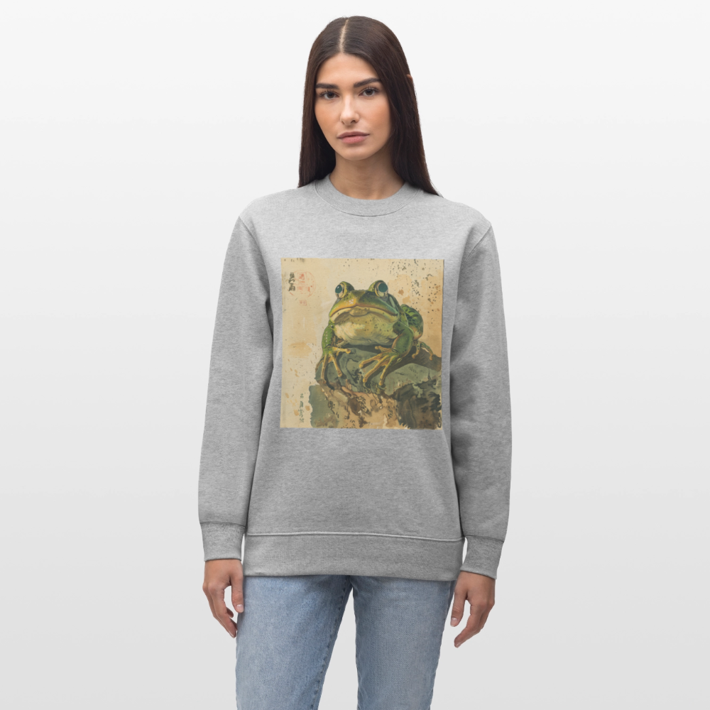 Grodan i Skymningen, Ekologisk sweatshirt CHANGER unisex från Stanley/Stella - gråmelerad