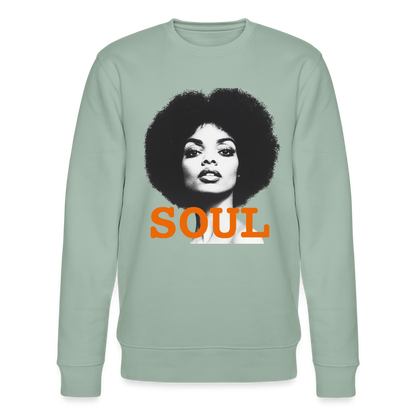 Soul PWR, Ekologisk sweatshirt CHANGER unisex från Stanley/Stella - ljus grågrön