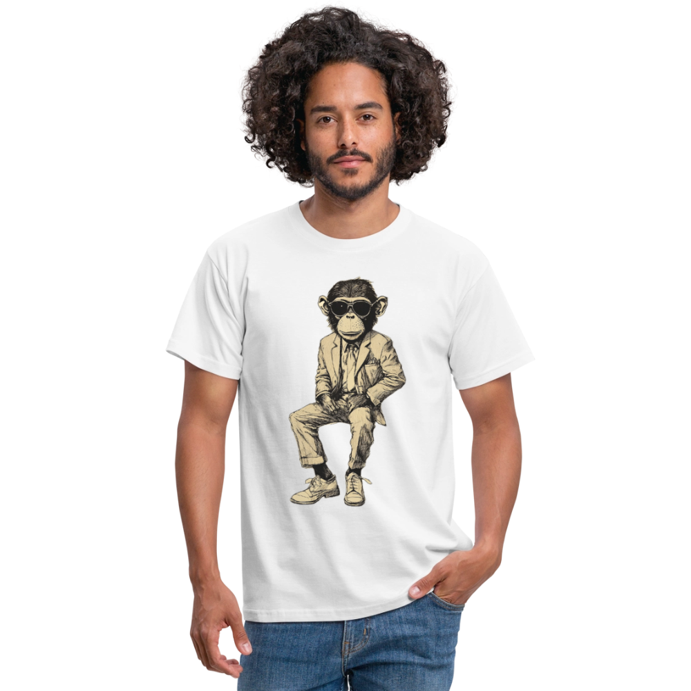 Mod Monkey, T-shirt herr - vit