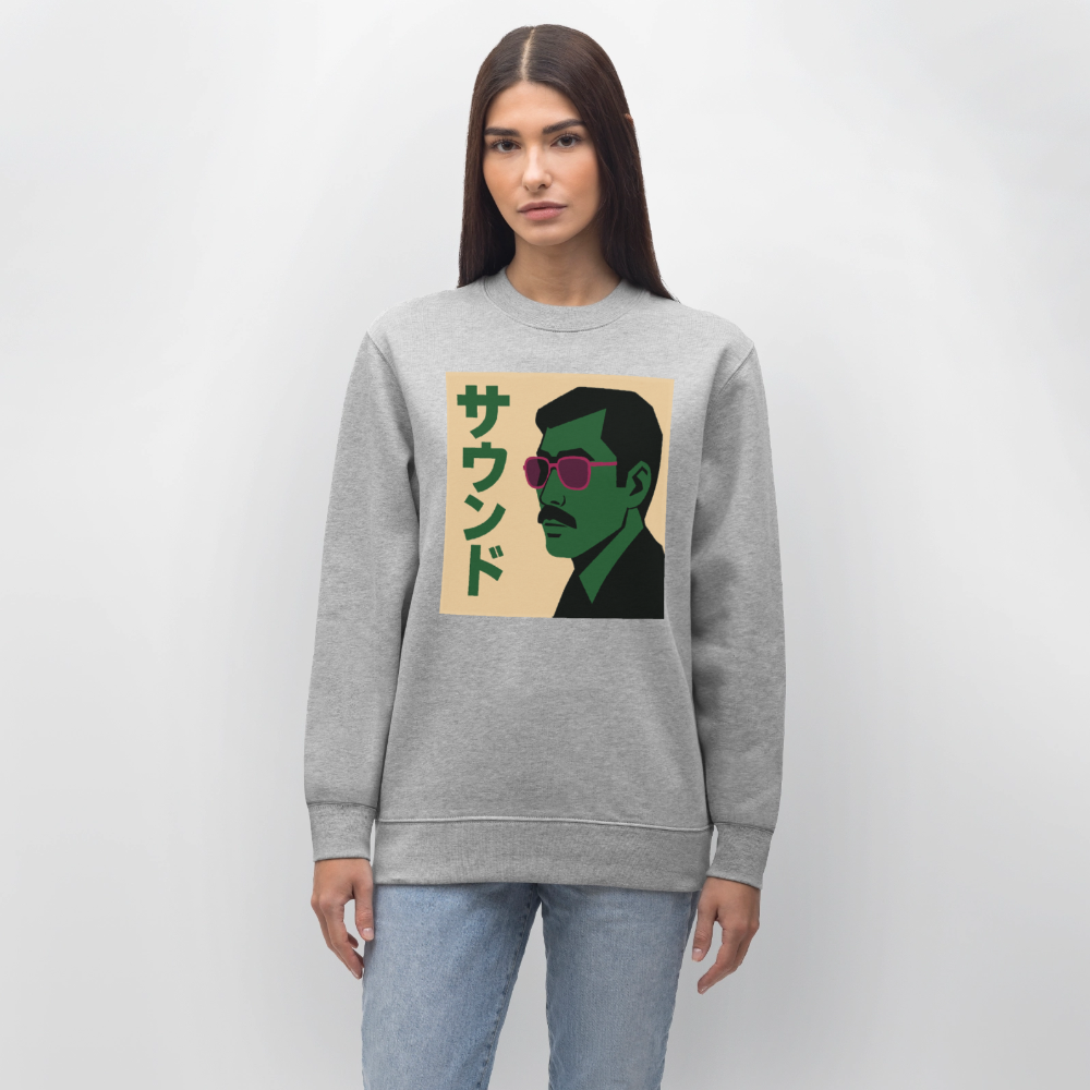 Nippon Sound, Ekologisk sweatshirt CHANGER unisex från Stanley/Stella - gråmelerad