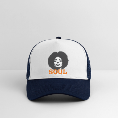 Soul PWR, Trucker Cap - vit/marinblå