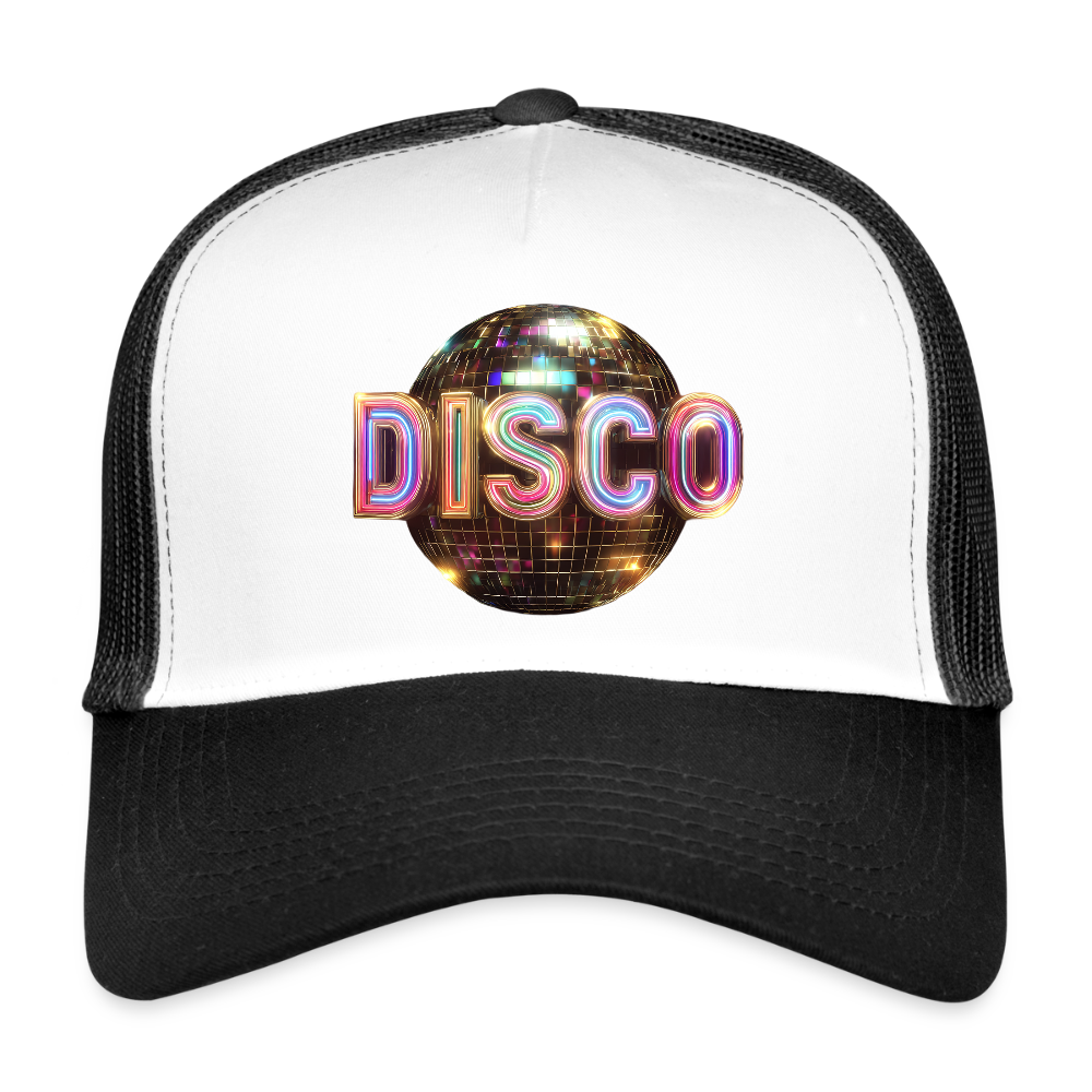 Disco Dreamscape, Trucker Cap - vit/svart