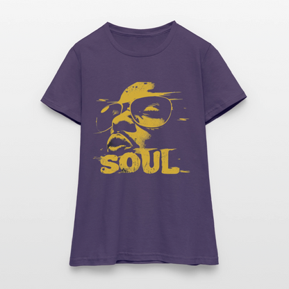 Funky Soul, T-shirt dam - mörklila