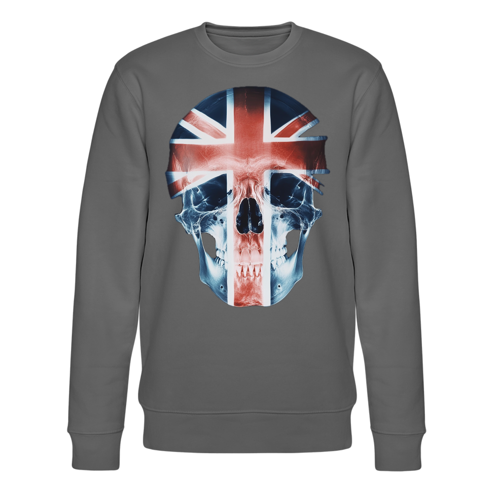 God Save the Skull, Ekologisk sweatshirt CHANGER unisex från Stanley/Stella - kolgrå