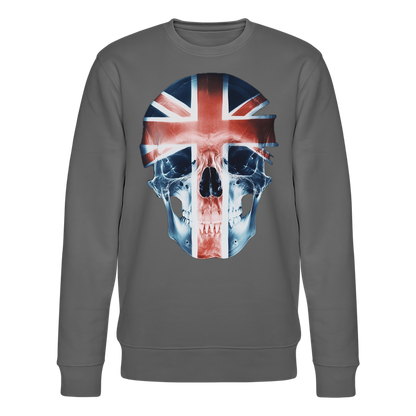 God Save the Skull, Ekologisk sweatshirt CHANGER unisex från Stanley/Stella - kolgrå