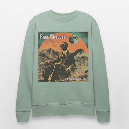 Vinylskatter: Att hitta sällsynta grooves, Ekologisk sweatshirt CHANGER unisex från Stanley/Stella - ljus grågrön