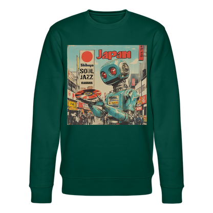 Shibuya Soul Jazz Classics, Ekologisk sweatshirt CHANGER unisex från Stanley/Stella - skogsgrön