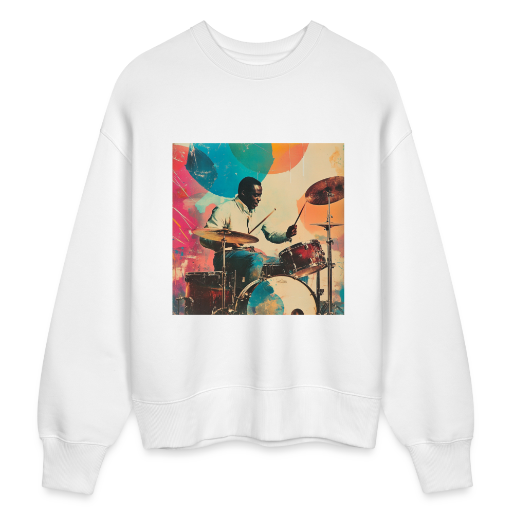 Rhythms of the Midnight Sky, Ekologisk oversizetröja RADDER unisex från Stanley/Stella - vit