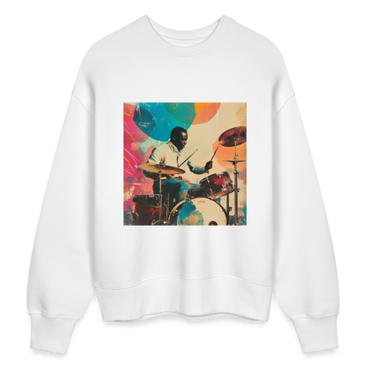 Rhythms of the Midnight Sky, Ekologisk oversizetröja RADDER unisex från Stanley/Stella - vit