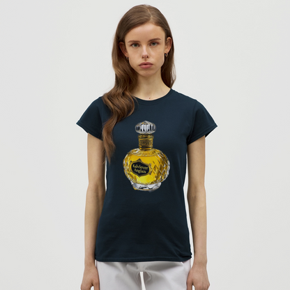 Eau de Perfume, T-shirt dam - marinblå