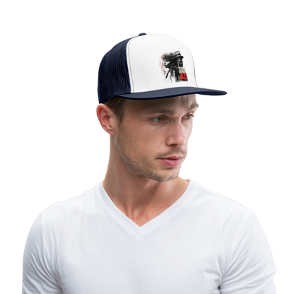 Soul Jazz Experience, Trucker Cap - vit/marinblå