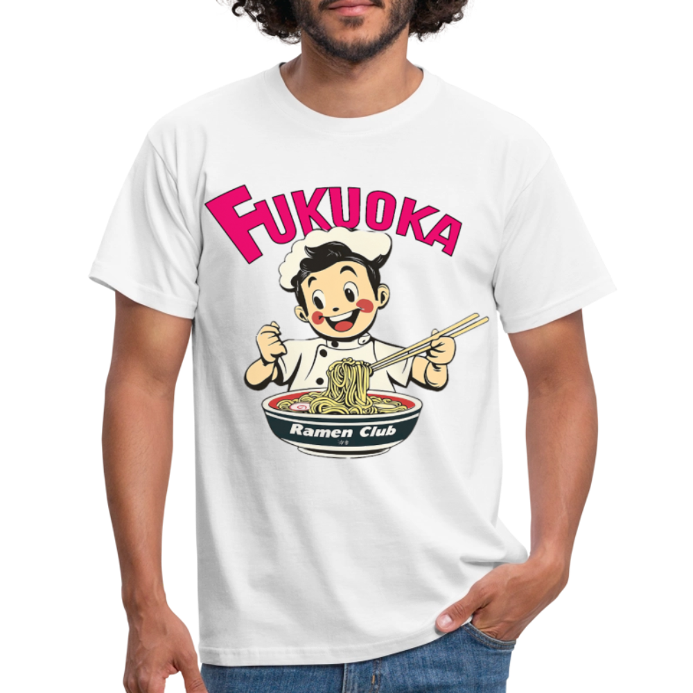 Fukuoka Ramen Club, T-shirt herr - vit