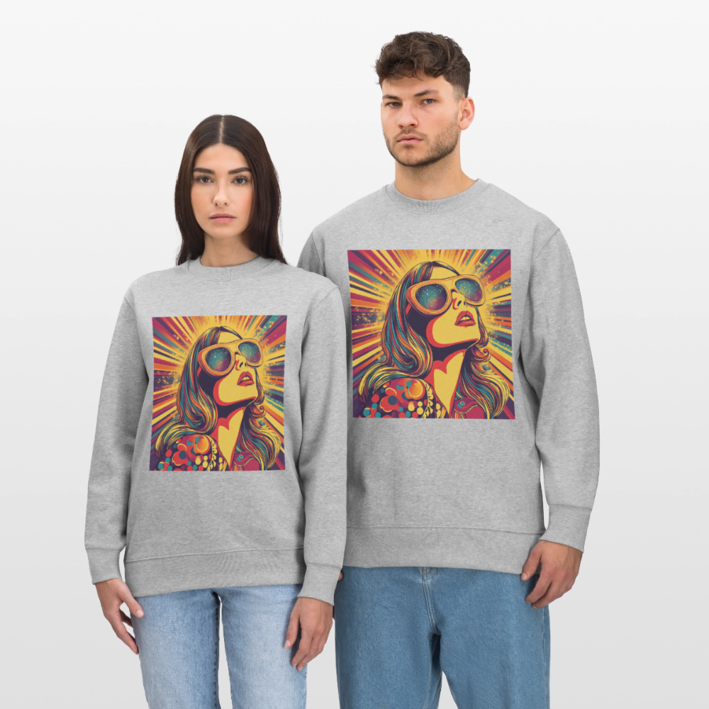 Disco Fever, Ekologisk sweatshirt CHANGER unisex från Stanley/Stella - gråmelerad