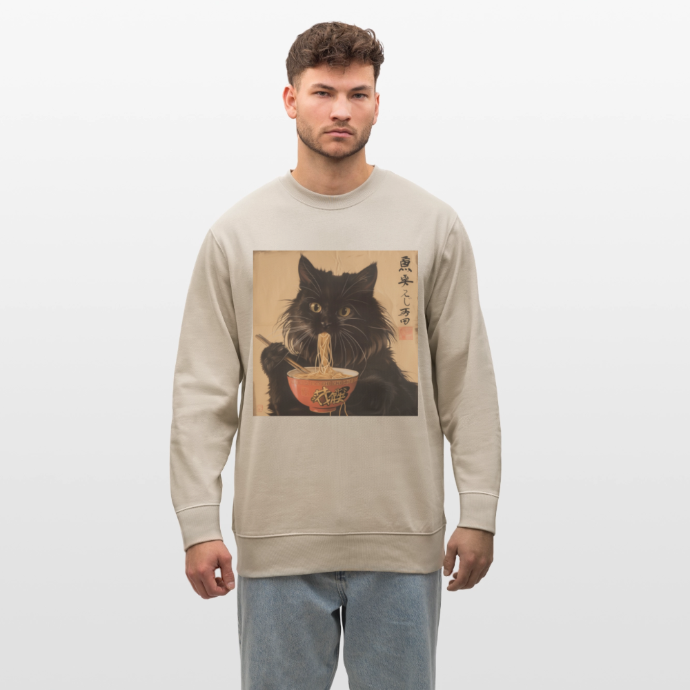 Kejsarens Katt och Ramens Hemlighet, Ekologisk sweatshirt CHANGER unisex från Stanley/Stella - beige