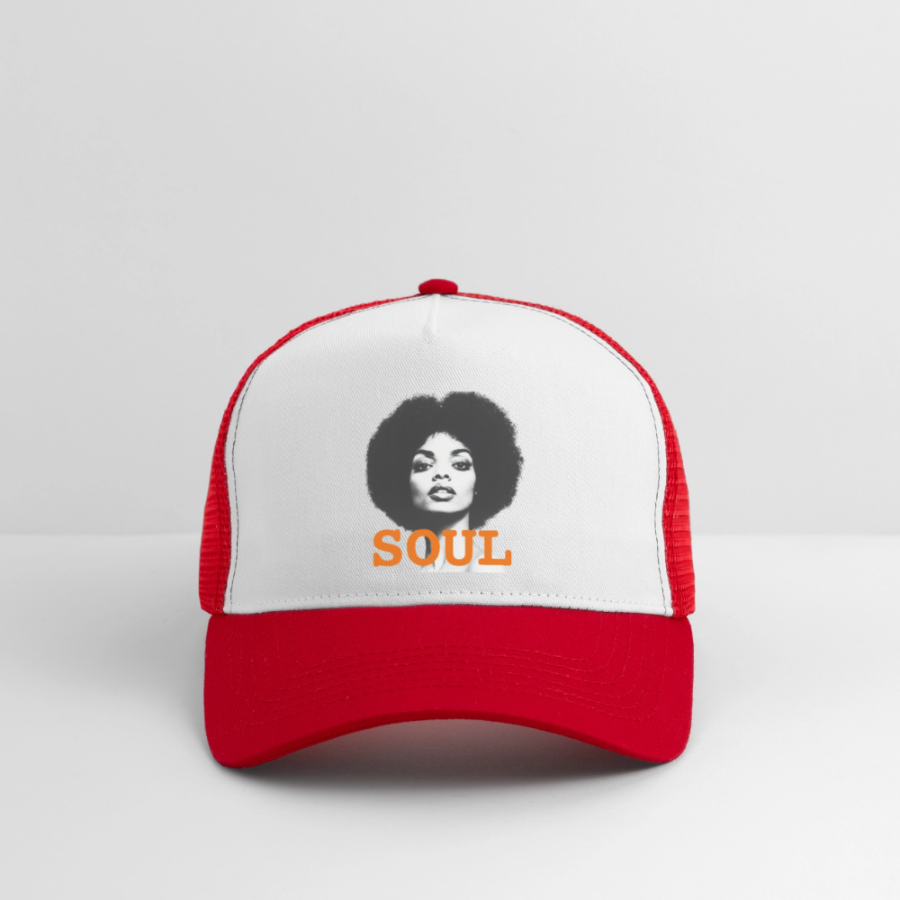 Soul PWR, Trucker Cap - vit/röd