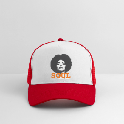 Soul PWR, Trucker Cap - vit/röd