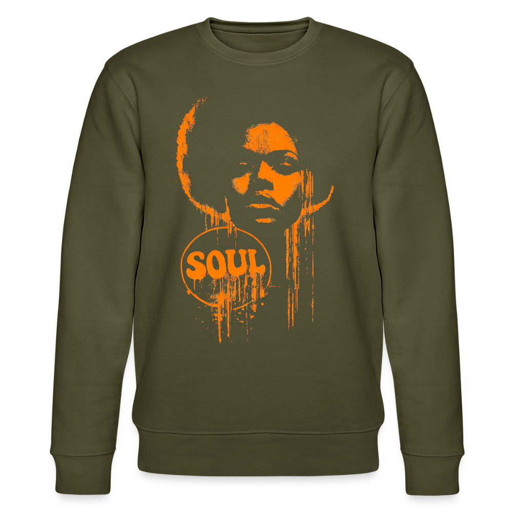 SOUL GLOW, Ekologisk sweatshirt CHANGER unisex från Stanley/Stella - kaki