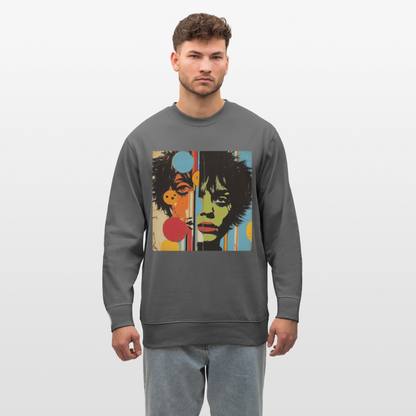 Split Faces, Ekologisk sweatshirt CHANGER unisex från Stanley/Stella - kolgrå