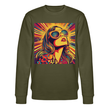 Disco Fever, Ekologisk sweatshirt CHANGER unisex från Stanley/Stella - kaki