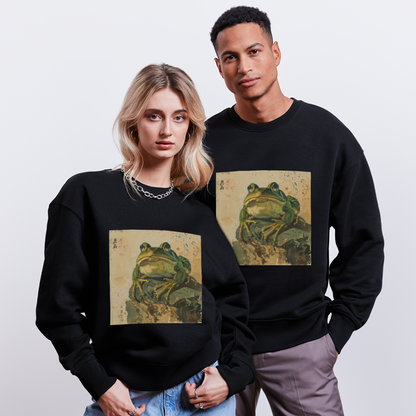 Grodan i Skymningen, Ekologisk oversizetröja RADDER unisex från Stanley/Stella - svart