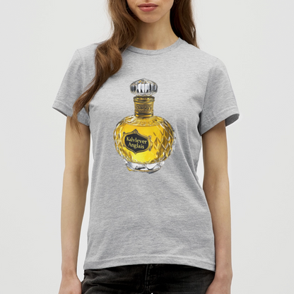 Eau de Perfume, T-shirt dam - gråmelerad