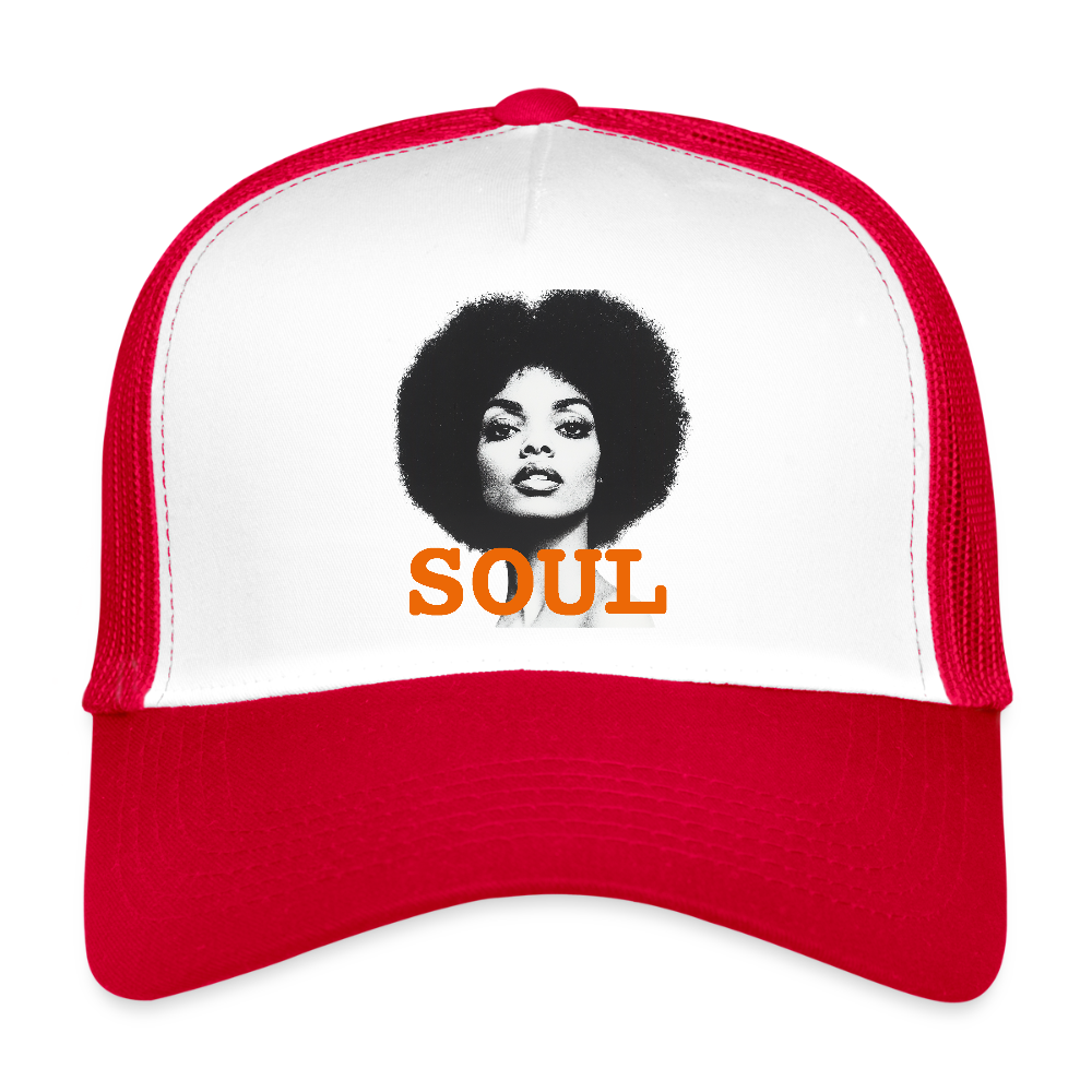 Soul PWR, Trucker Cap - vit/röd