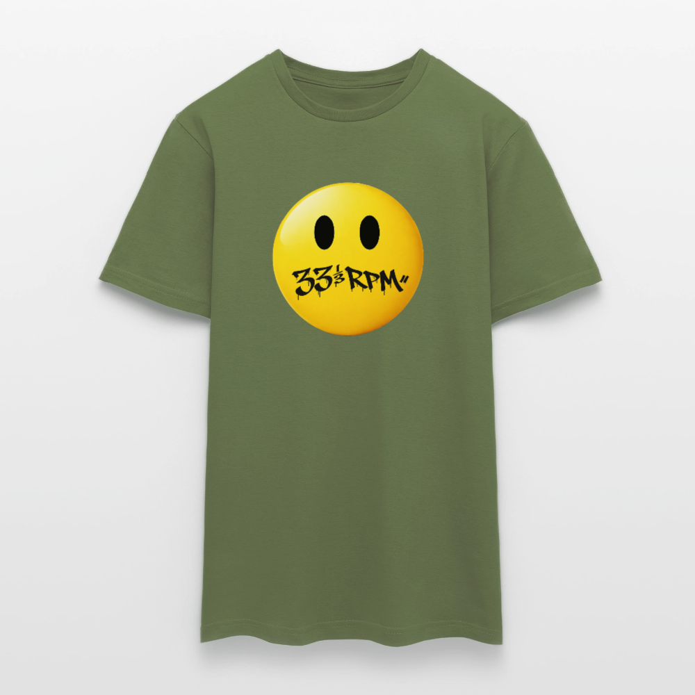 Turntable Grin, T-shirt unisex - Militärgrön